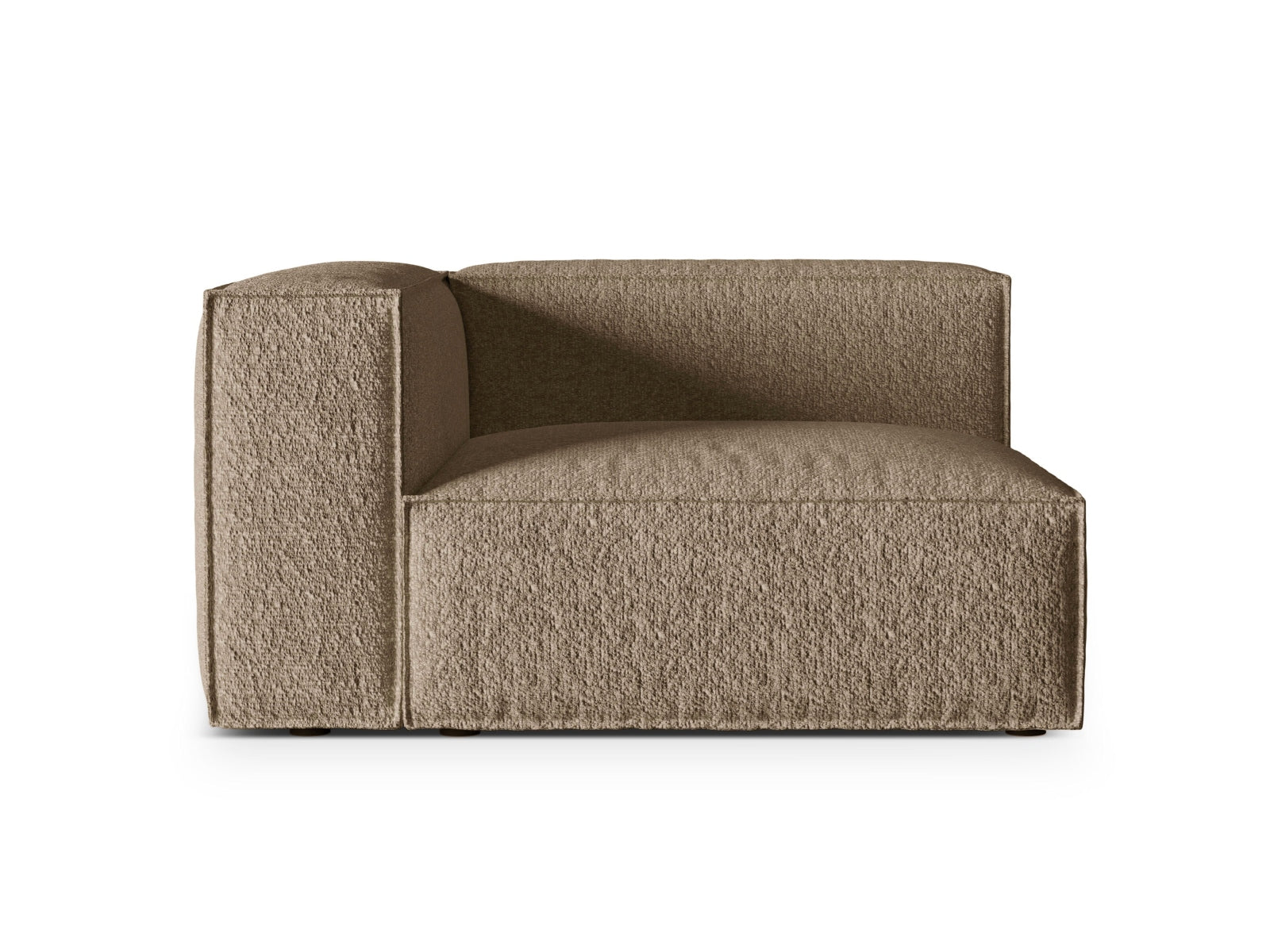 Nuria Boucle Modular Sofa links 2 Sitzer in Cappuccino-Monet präsentiert im Onlineshop von KAQTU Design AG. Modulares Sofa ist von Micadoni