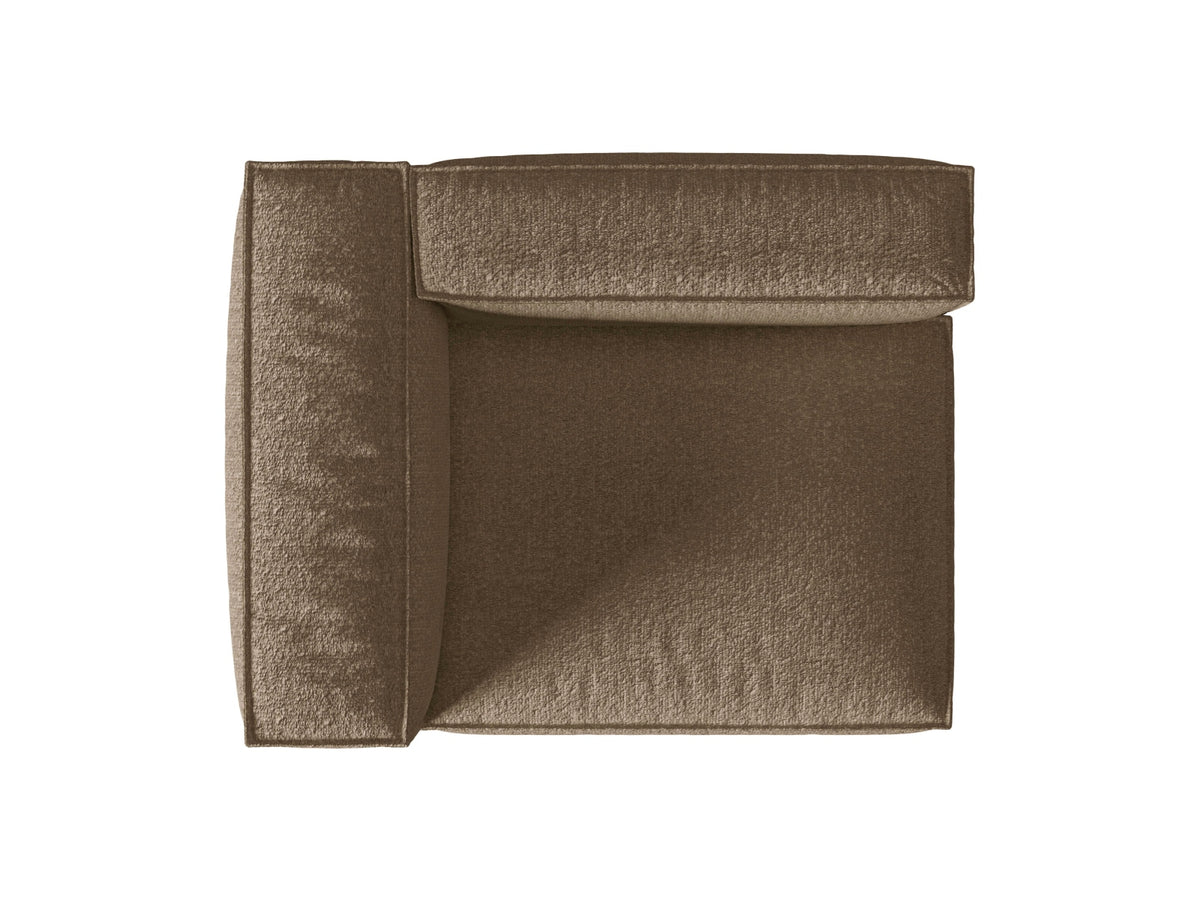 Nuria Boucle Modular Sofa links 2 Sitzer in Cappuccino-Monet präsentiert im Onlineshop von KAQTU Design AG. Modulares Sofa ist von Micadoni