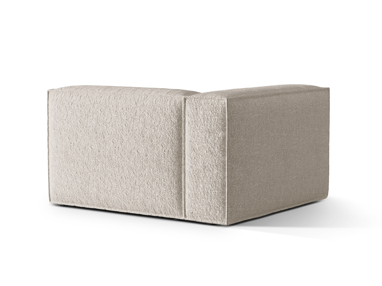 Beige Nuria Boucle Modular Sofa links 2 Sitzer von Micadoni, stilvolles und modernes Design für Ihr Wohnzimmer.