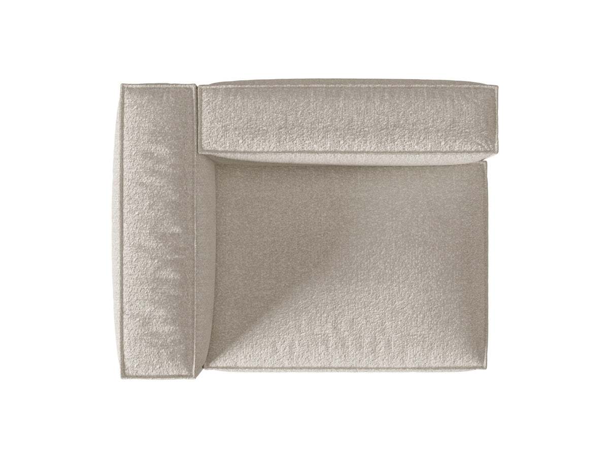 Nuria Boucle Modular Sofa links 2 Sitzer in Beige-Monet präsentiert im Onlineshop von KAQTU Design AG. Modulares Sofa ist von Micadoni