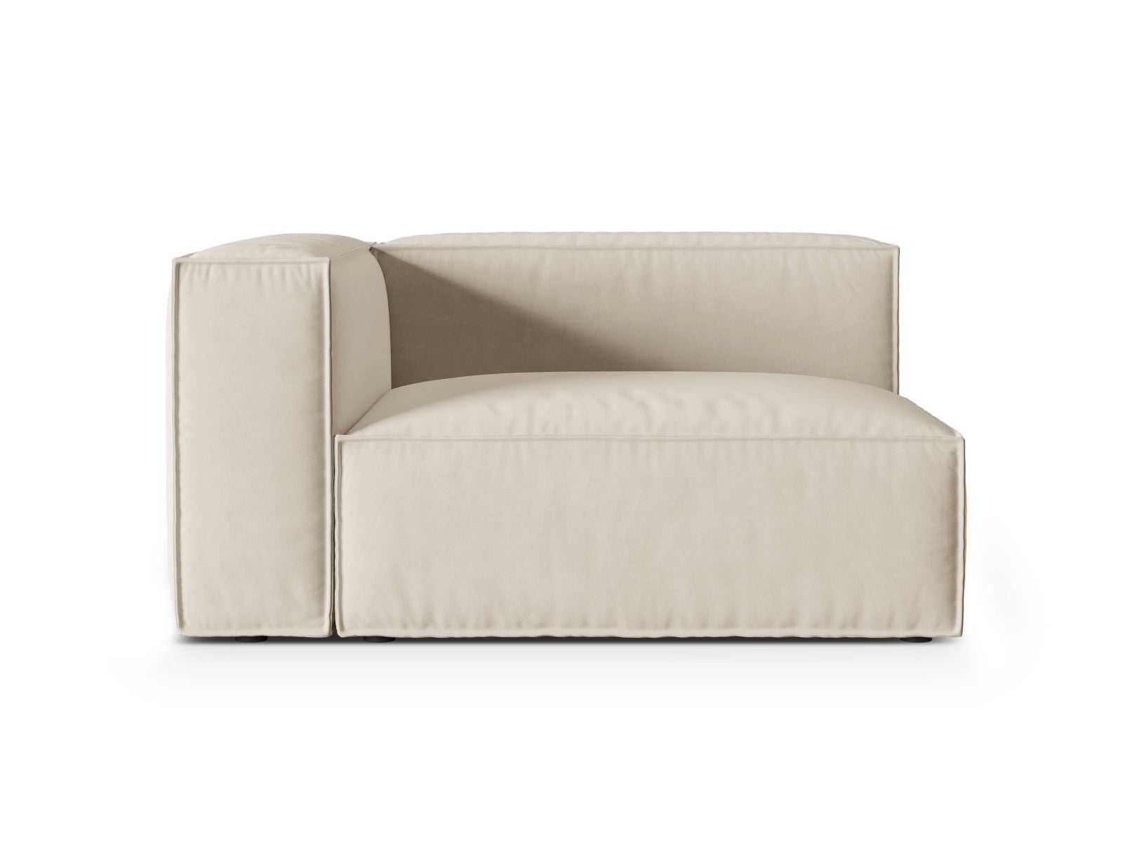Nuria Velour links Modular Sofa 2 Sitzer in Beige präsentiert im Onlineshop von KAQTU Design AG. Modulares Sofa ist von Micadoni