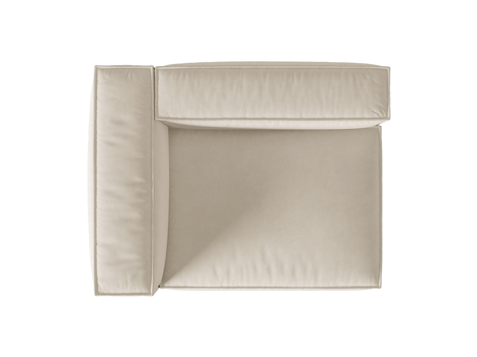 Nuria Velour links Modular Sofa 2 Sitzer in Beige-Paris präsentiert im Onlineshop von KAQTU Design AG. Modulares Sofa ist von Micadoni