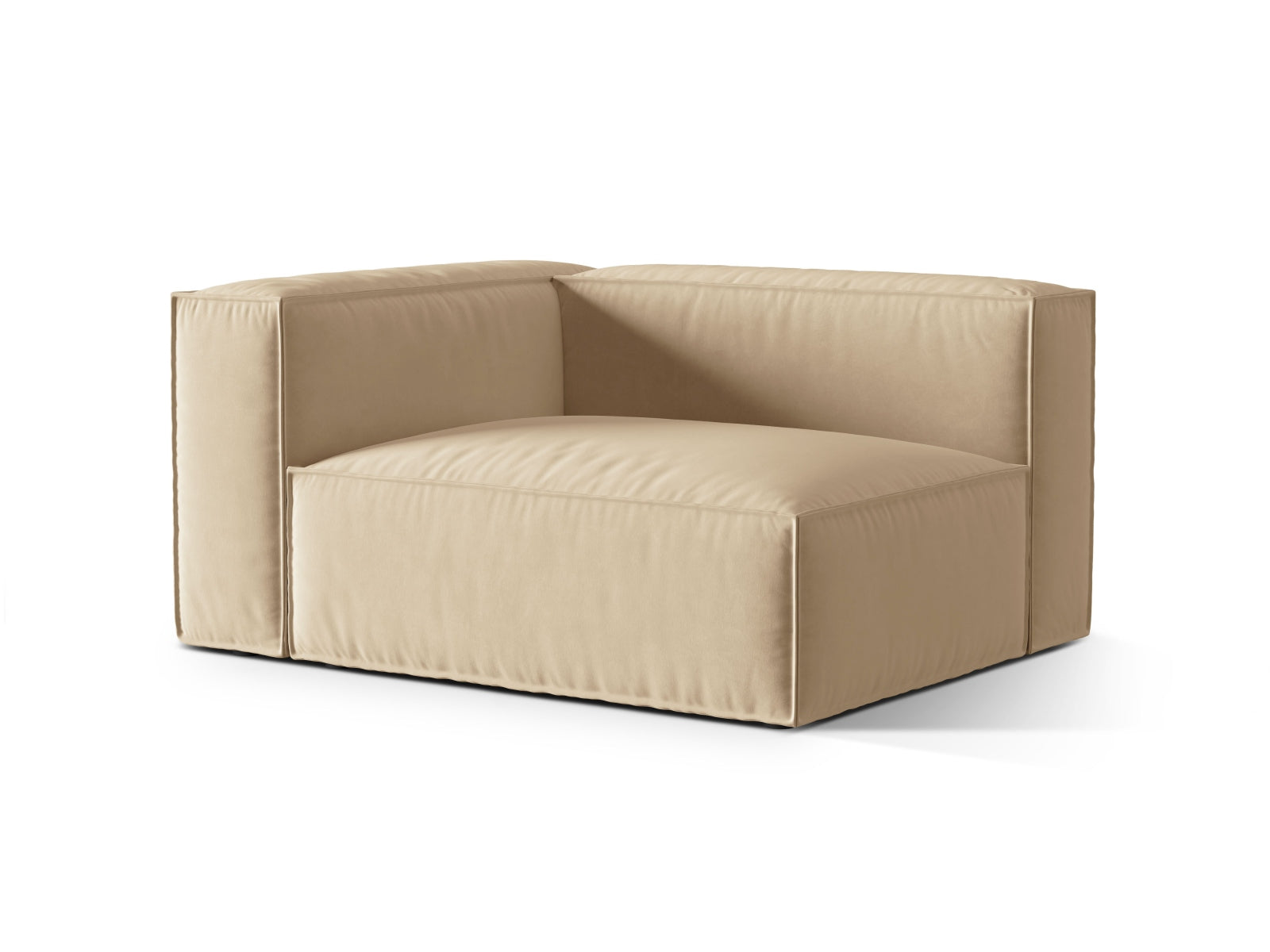 Nuria Velour links Modular Sofa 2 Sitzer in Nude-Paris präsentiert im Onlineshop von KAQTU Design AG. Modulares Sofa ist von Micadoni