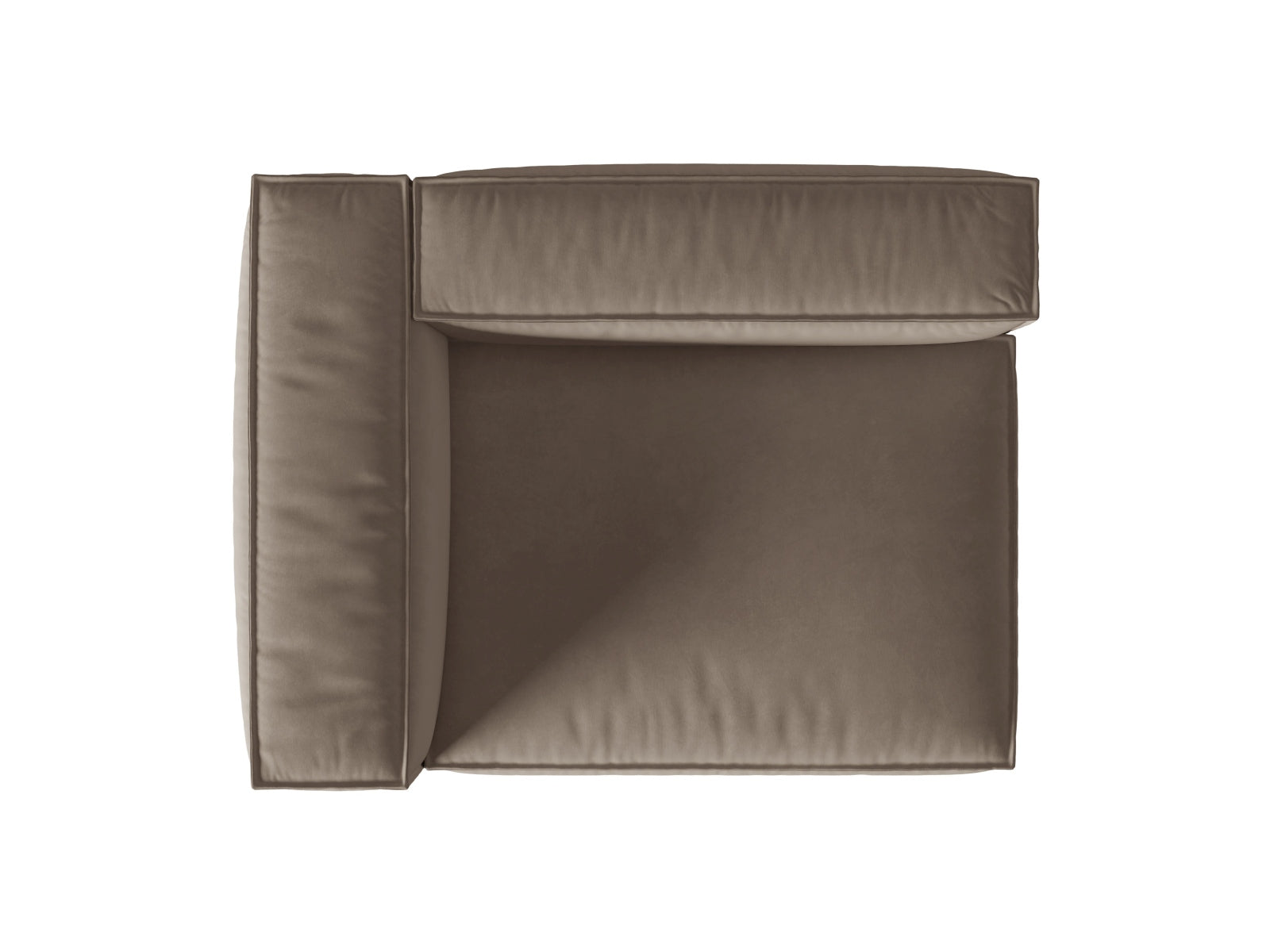 Nuria Velour links Modular Sofa 2 Sitzer in Warm grey-Paris präsentiert im Onlineshop von KAQTU Design AG. Modulares Sofa ist von Micadoni