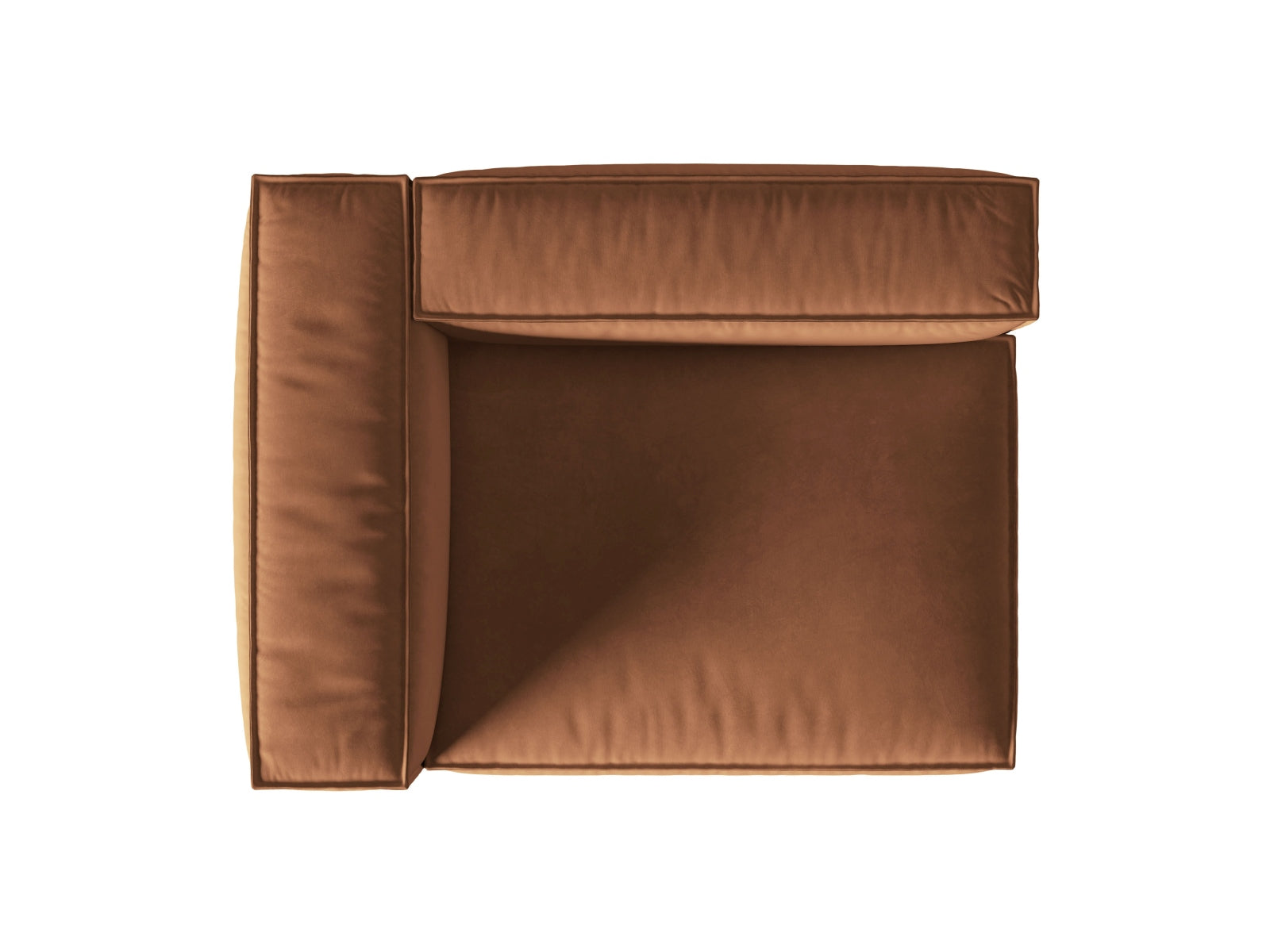 Nuria Velour links Modular Sofa 2 Sitzer in Honey-Paris präsentiert im Onlineshop von KAQTU Design AG. Modulares Sofa ist von Micadoni