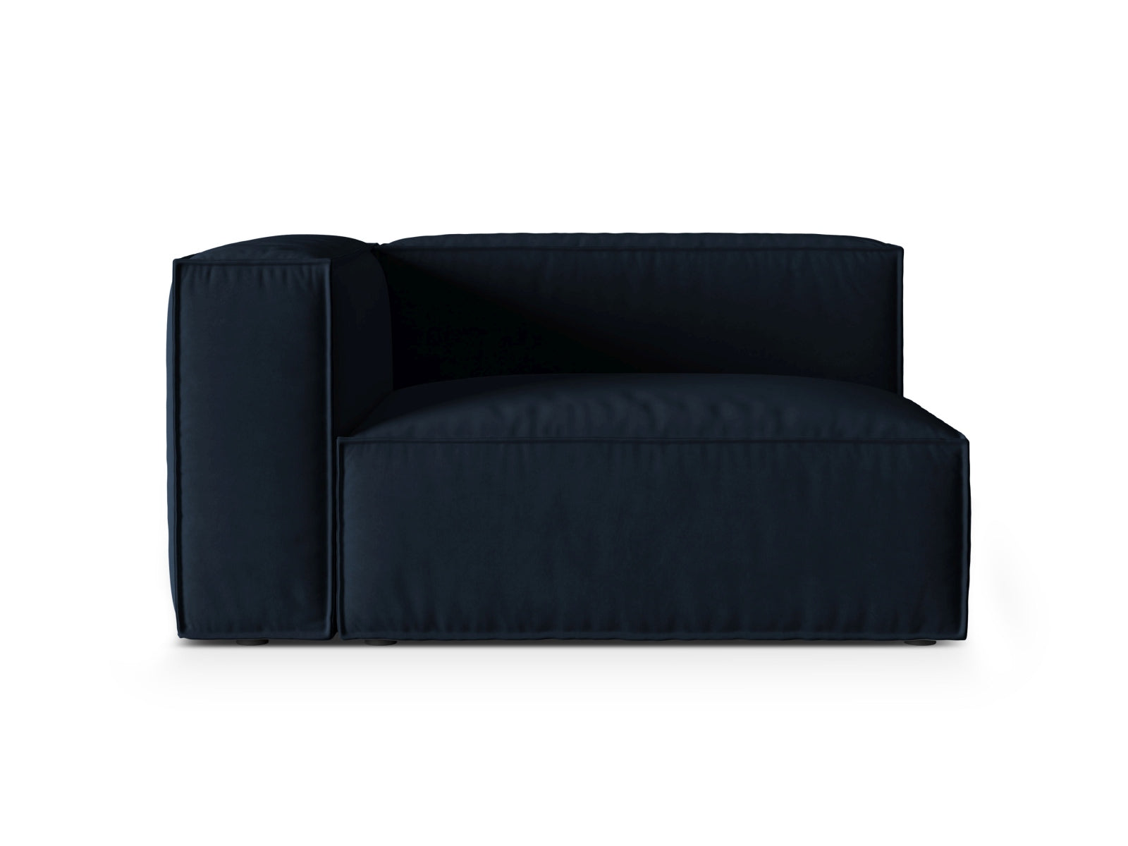 Nuria Velour links Modular Sofa 2 Sitzer in Dark Blue-Paris präsentiert im Onlineshop von KAQTU Design AG. Modulares Sofa ist von Micadoni