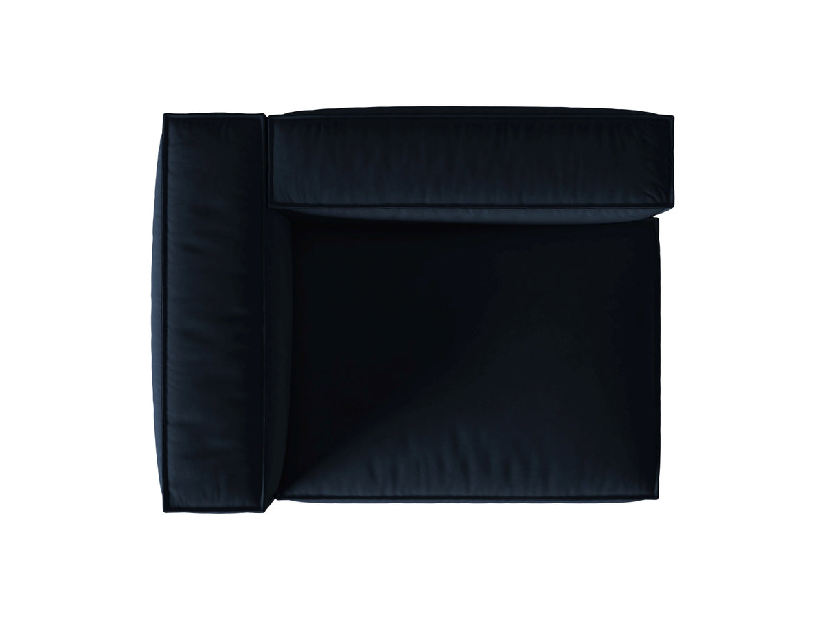 Nuria Velour links Modular Sofa 2 Sitzer in Dark Blue-Paris präsentiert im Onlineshop von KAQTU Design AG. Modulares Sofa ist von Micadoni