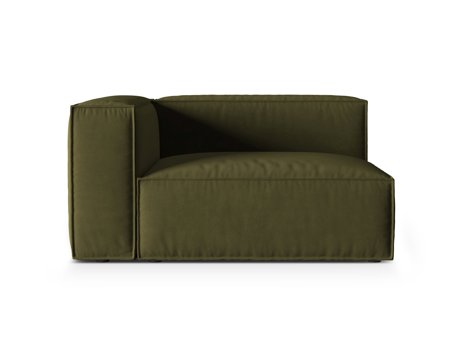 Nuria Velour links Modular Sofa 2 Sitzer in Moss Green Melange-Paris präsentiert im Onlineshop von KAQTU Design AG. Modulares Sofa ist von Micadoni