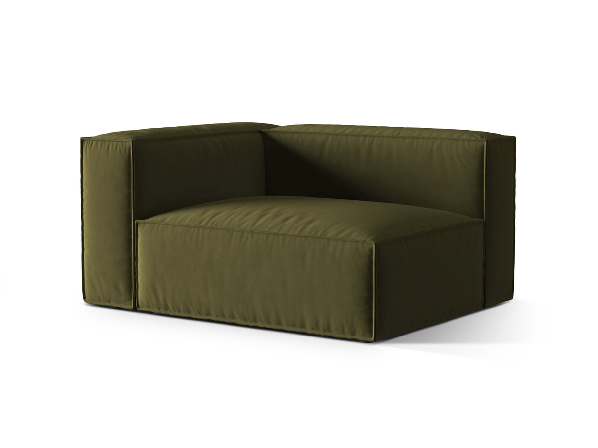 Nuria Velour links Modular Sofa 2 Sitzer in Moss Green Melange-Paris präsentiert im Onlineshop von KAQTU Design AG. Modulares Sofa ist von Micadoni