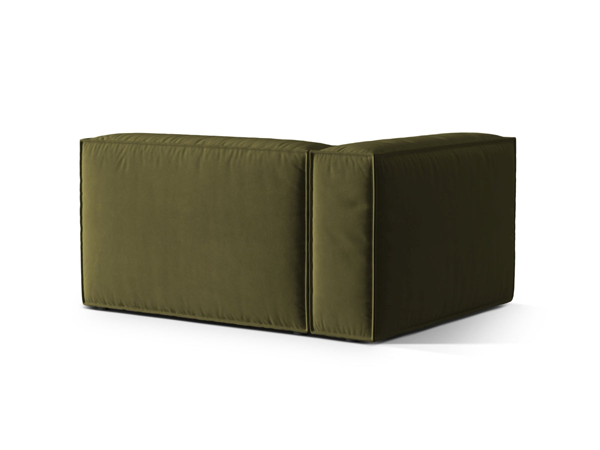 Nuria Velour links Modular Sofa 2 Sitzer in Moss Green Melange-Paris präsentiert im Onlineshop von KAQTU Design AG. Modulares Sofa ist von Micadoni