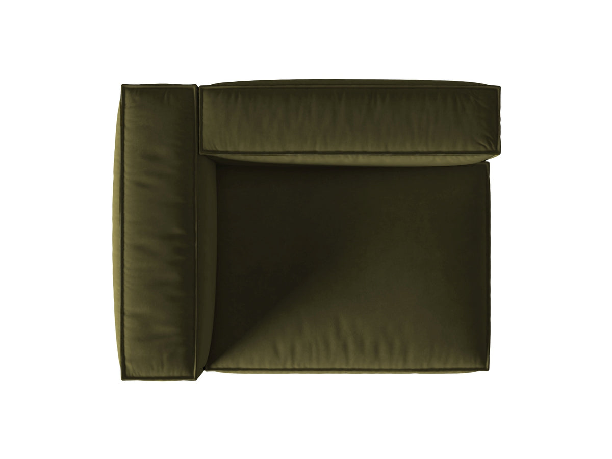 Nuria Velour links Modular Sofa 2 Sitzer in Moss Green Melange-Paris präsentiert im Onlineshop von KAQTU Design AG. Modulares Sofa ist von Micadoni