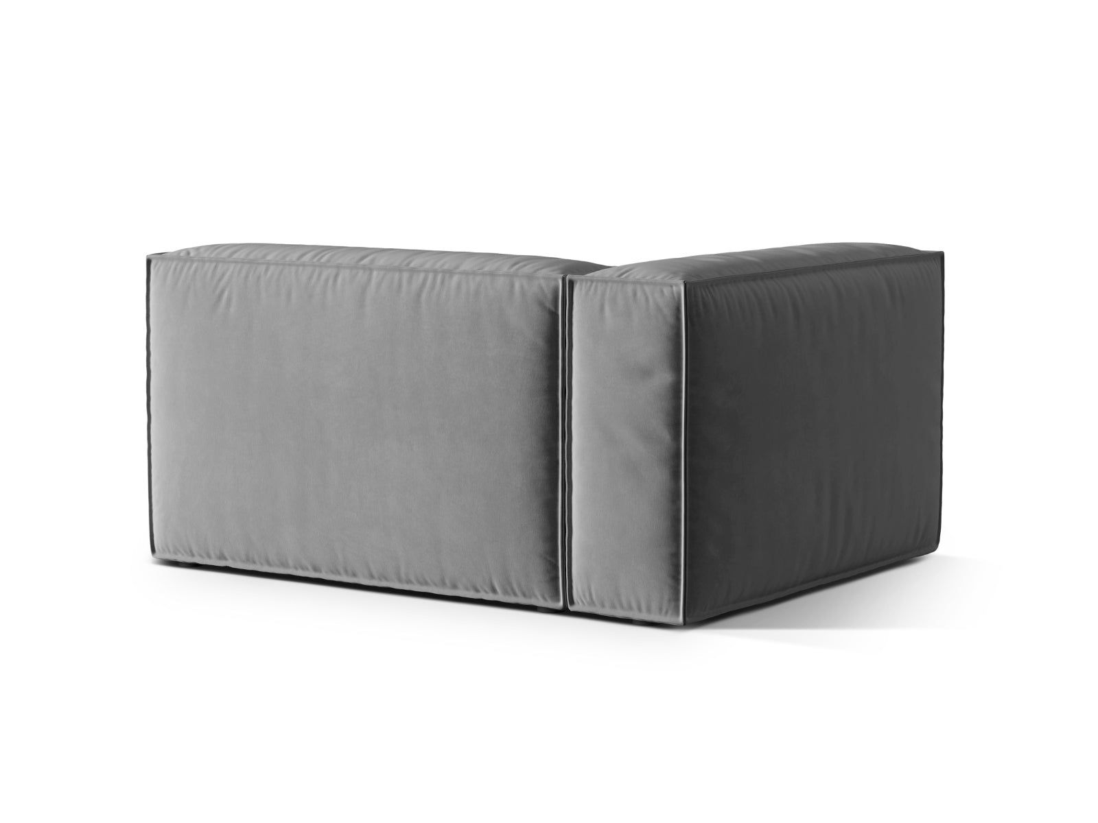 Nuria Velour links Modular Sofa 2 Sitzer in Grey-Paris präsentiert im Onlineshop von KAQTU Design AG. Modulares Sofa ist von Micadoni