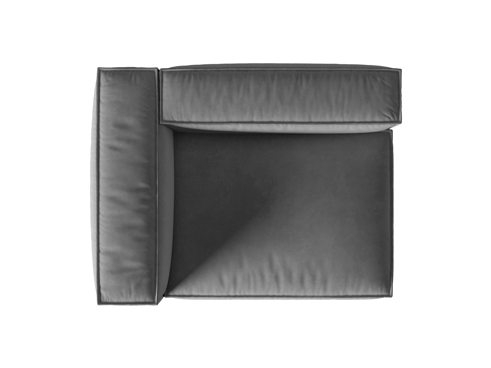 Nuria Velour links Modular Sofa 2 Sitzer in Grey-Paris präsentiert im Onlineshop von KAQTU Design AG. Modulares Sofa ist von Micadoni
