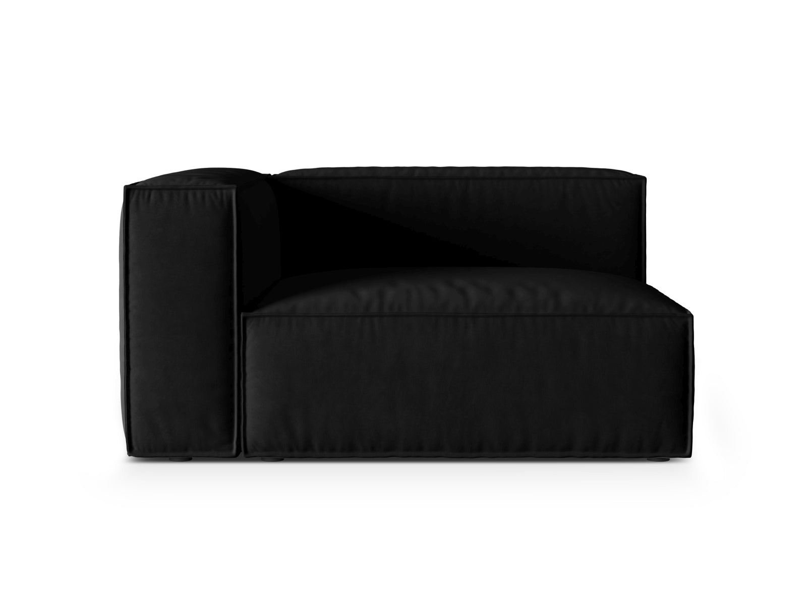 Nuria Velour links Modular Sofa 2 Sitzer in Black-Paris präsentiert im Onlineshop von KAQTU Design AG. Modulares Sofa ist von Micadoni