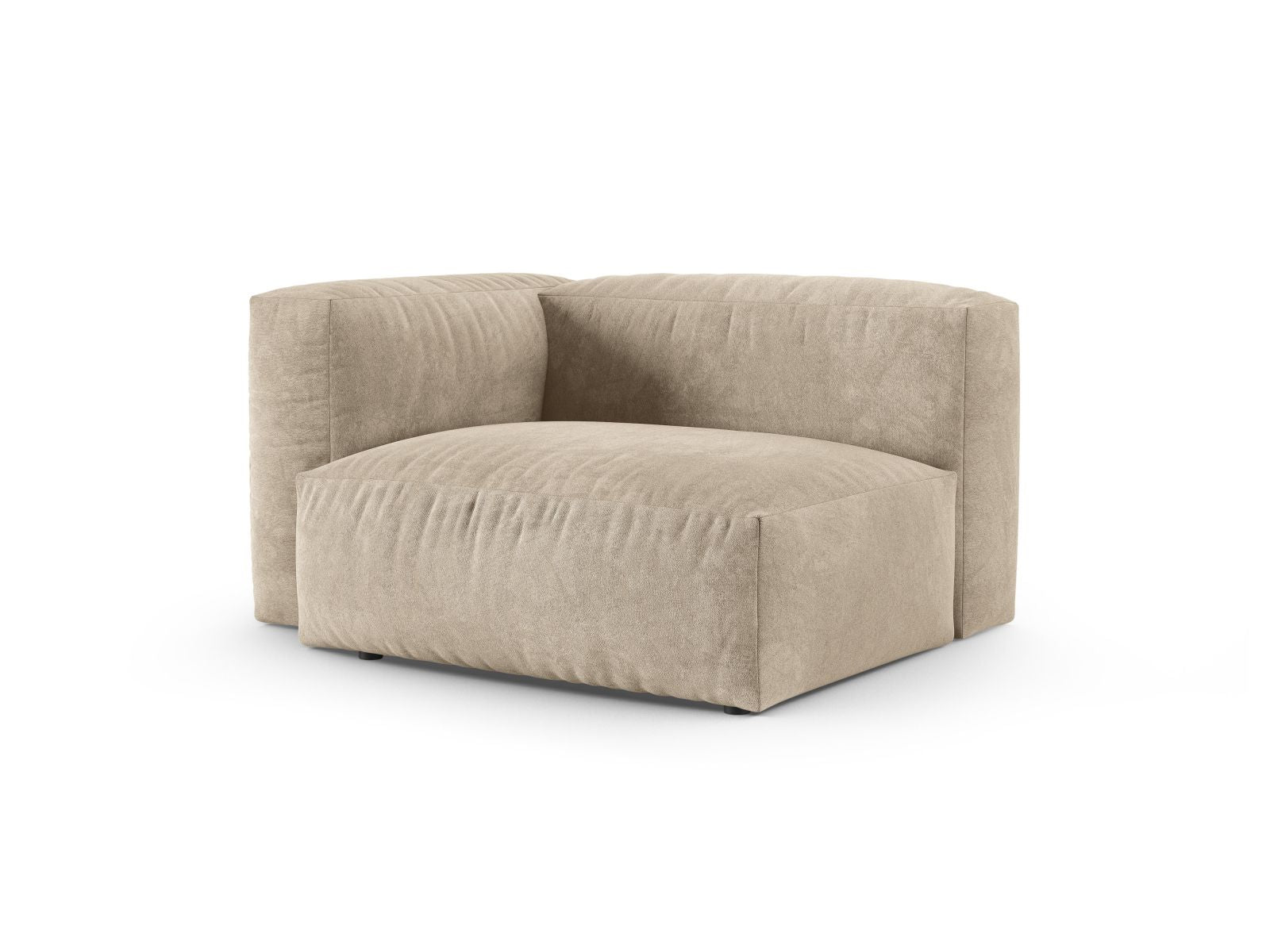 Elegantes 1-Sitzer Sofa Martina Wide XL links in sanftem Light Beige-Vogue, ideal für stilvolle Wohnräume und vielseitige Gestaltung.