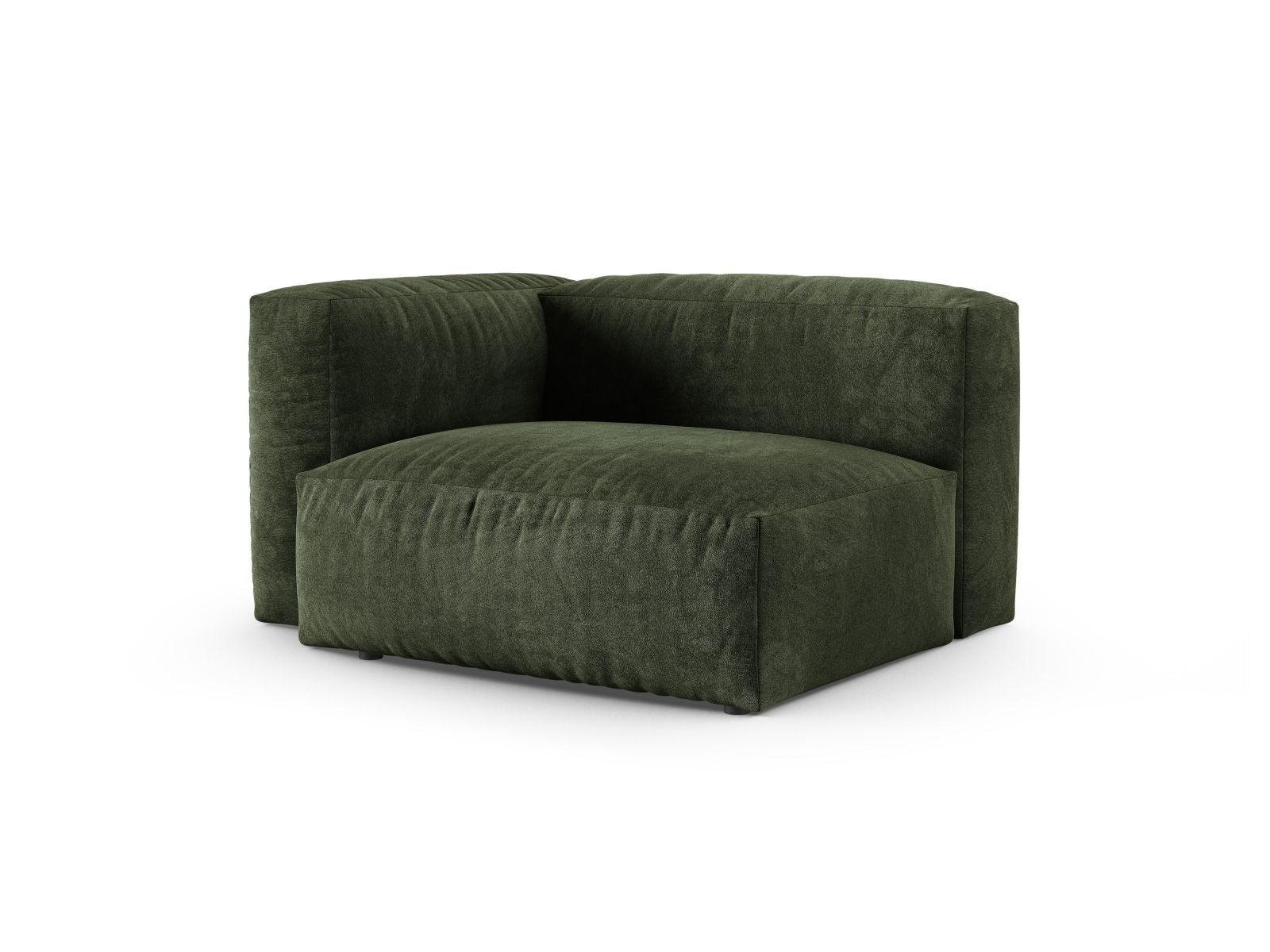 Elegantes 1-Sitzer Sofa Martina Wide XL links in der Farbe Green-Vogue, ideal für stilvolle Wohnräume und vielseitige Gestaltungsmöglichkeiten.