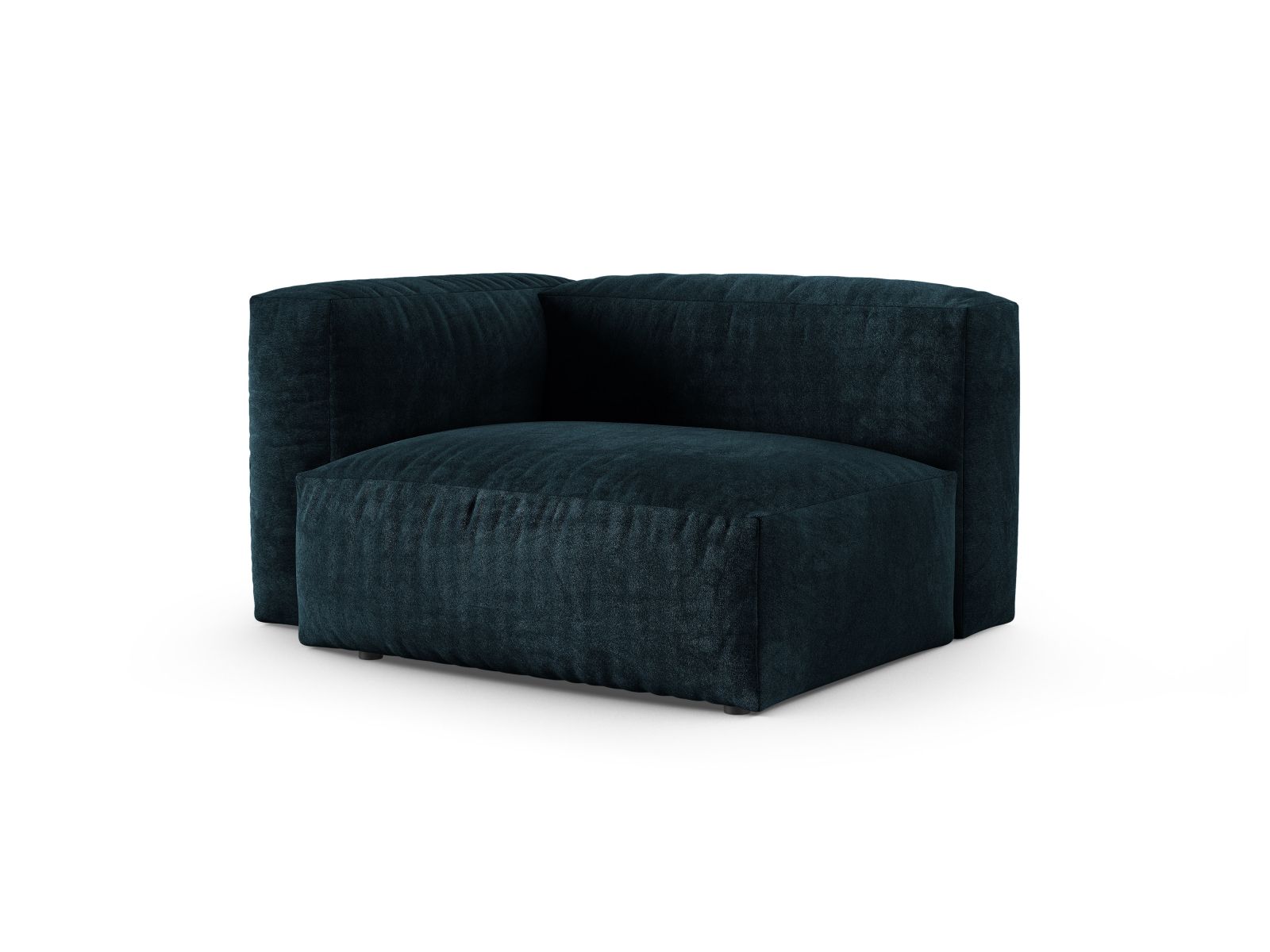 Elegantes 1-Sitzer Sofa Martina Wide XL links in tiefem Petrol, ideal für stilvolle Wohnräume. Modulares Design von Micadoni.