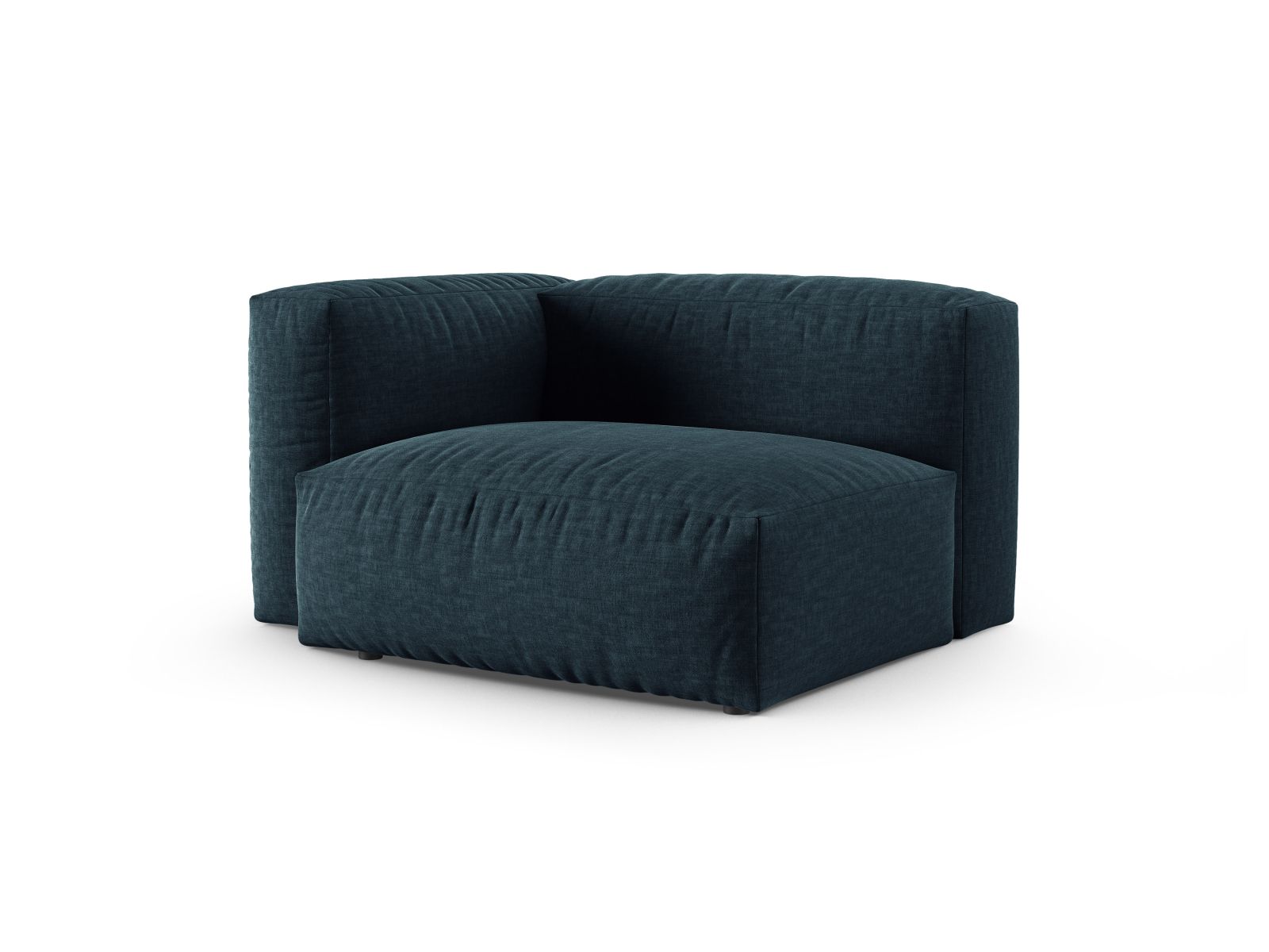 Elegantes 1-Sitzer Sofa Martina Wide XL links in stilvollem Blue Jeans-Boston, ideal für moderne Wohnräume und vielseitige Gestaltung.