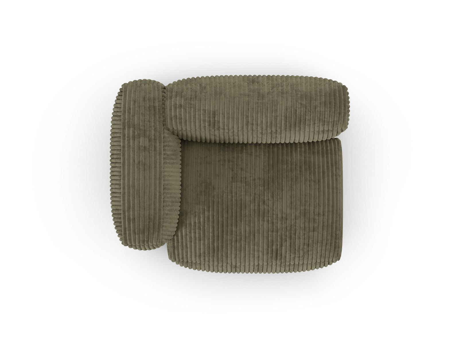 Stilvolles 1-Sitzer Sofa Martina Wide XL links in Moss Green-Tilia, perfekt für moderne Wohnkonzepte. Bequem und elegant.