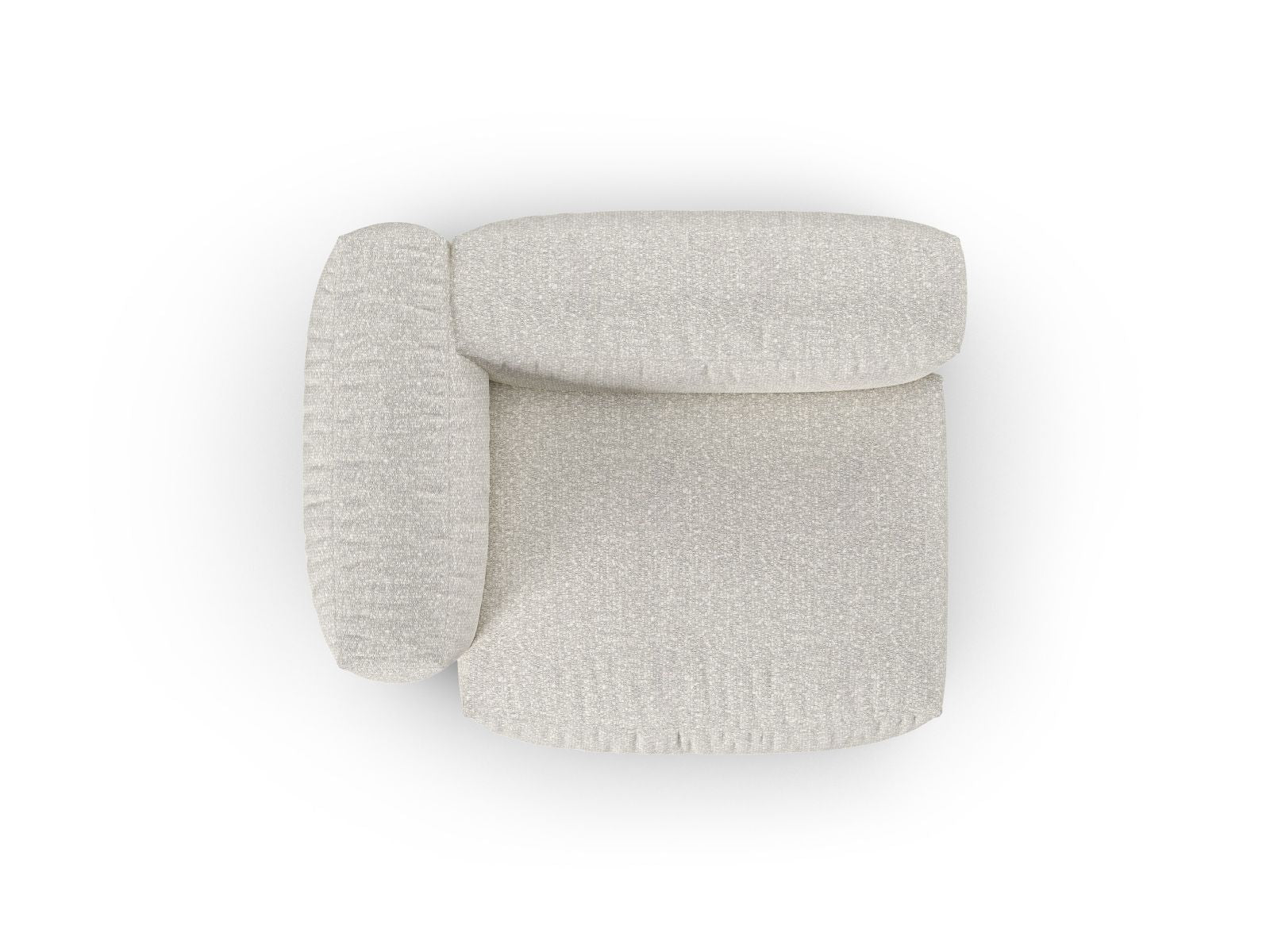 Stylisches 1-Sitzer Sofa Martina Wide XL links in zeitlosem Grey Beige Melange, perfekt für moderne Wohnkonzepte und entspannte Stunden.