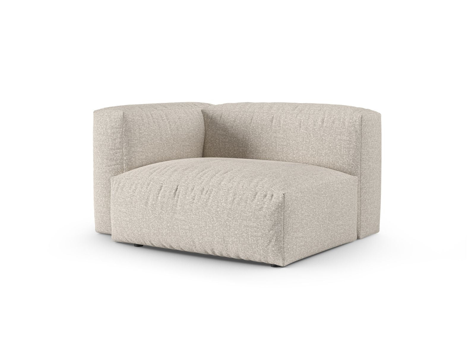 Beige 1-Sitzer Sofa Martina Wide XL links, stilvolles modulares Design von Micadoni, ideal für moderne Wohnräume.