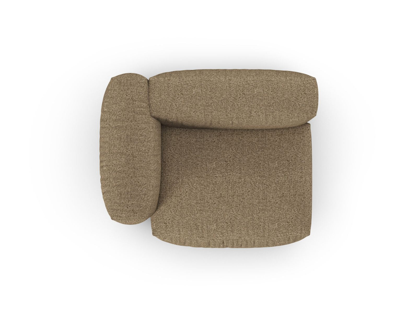 Gemütliches 1-Sitzer Sofa Martina Wide XL links in sanftem Cappuccino, perfekt für moderne Wohnkonzepte und entspannende Momente.