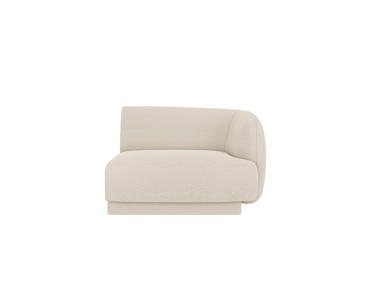 Miley Boucle Modul rechts 1 Sitzer in Beige präsentiert im Onlineshop von KAQTU Design AG. Modulares Sofa ist von Micadoni