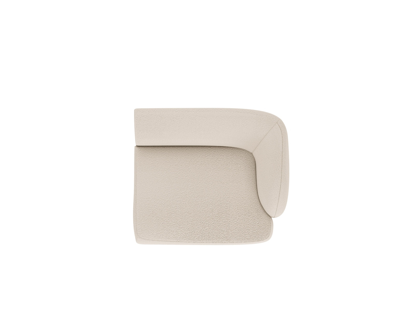 Miley Boucle Modul rechts 1 Sitzer in Beige-Baloo präsentiert im Onlineshop von KAQTU Design AG. Modulares Sofa ist von Micadoni