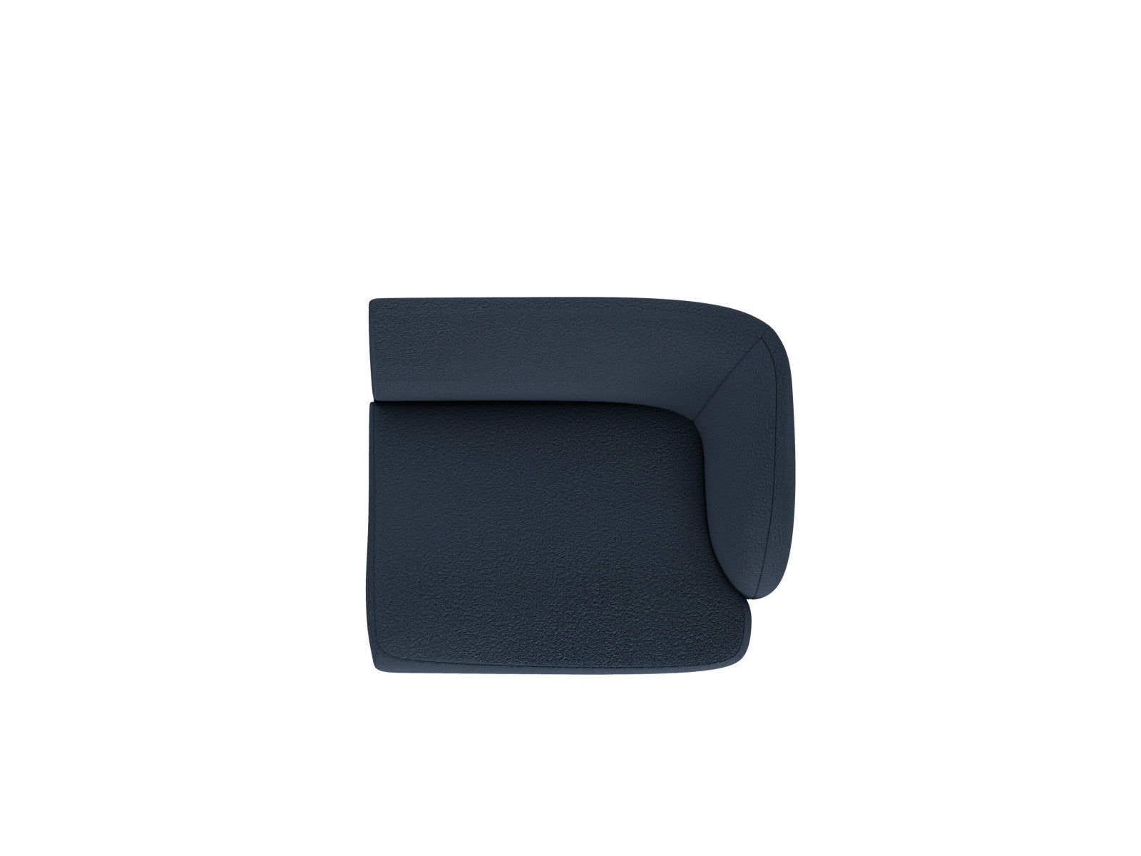Miley Boucle Modul rechts 1 Sitzer in Dark Blue-Baloo präsentiert im Onlineshop von KAQTU Design AG. Modulares Sofa ist von Micadoni