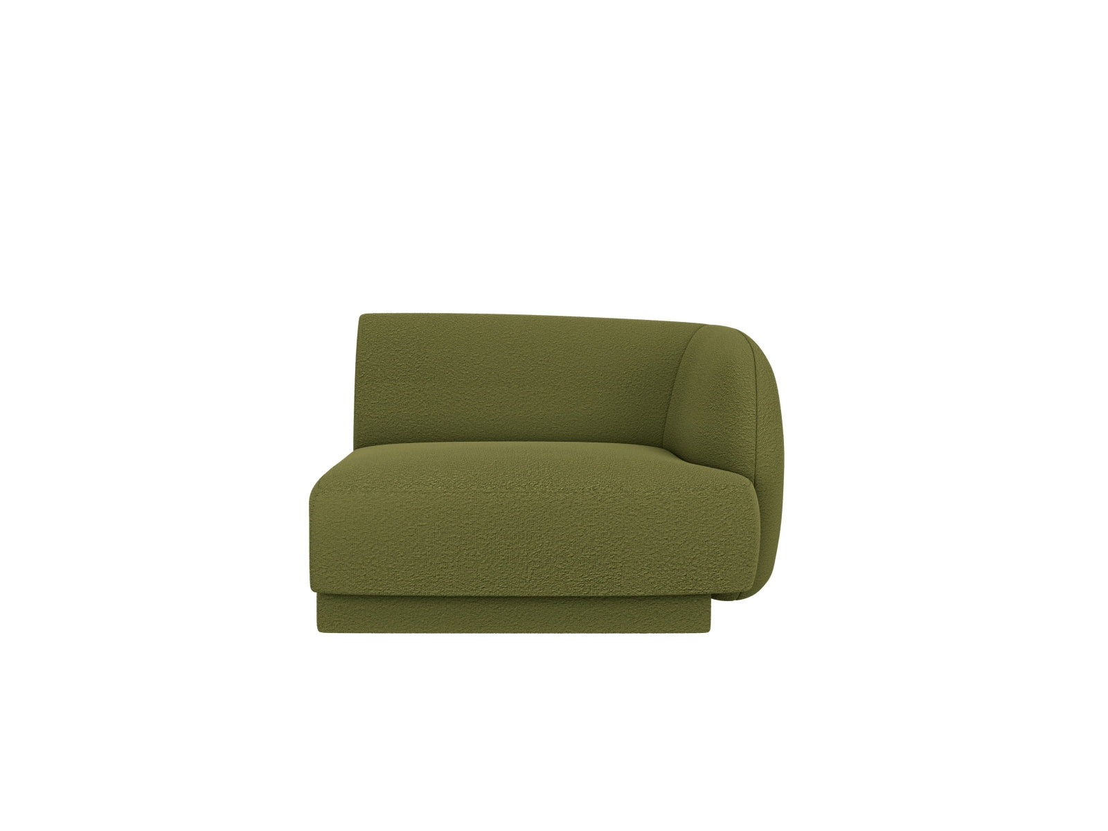 Miley Boucle Modul rechts 1 Sitzer in Dark Olive Green-Baloo präsentiert im Onlineshop von KAQTU Design AG. Modulares Sofa ist von Micadoni