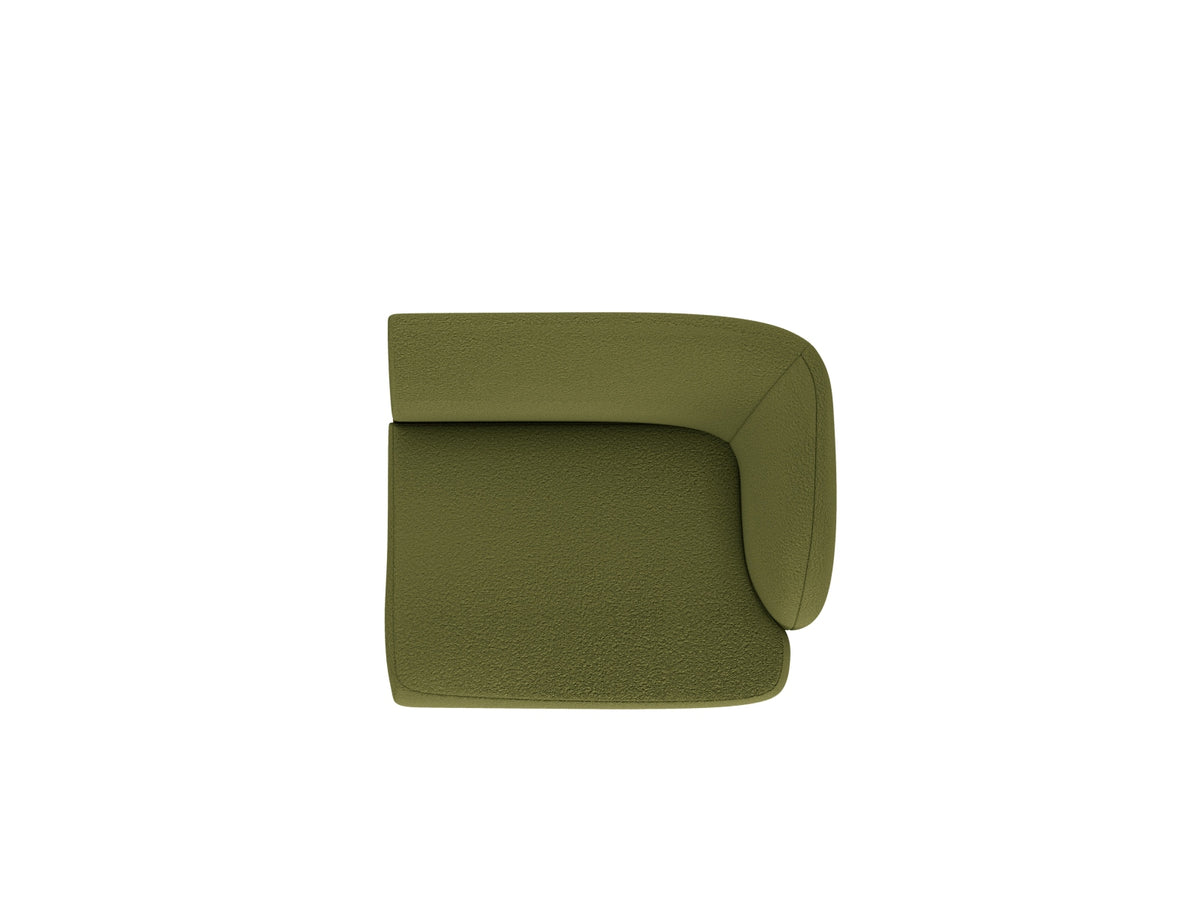 Miley Boucle Modul rechts 1 Sitzer in Dark Olive Green-Baloo präsentiert im Onlineshop von KAQTU Design AG. Modulares Sofa ist von Micadoni