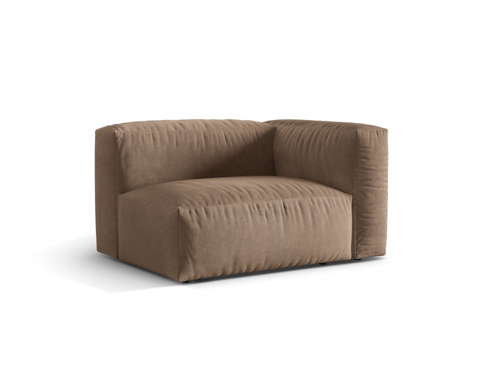 Elegantes Martina Modul rechts 1 Sitzer in stilvollem Dark Beige-Vogue, ideal für individuelle Sofa-Gestaltung von Micadoni.