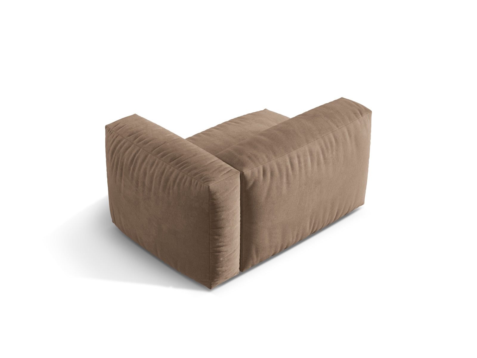 Rechtsseitiges Martina Modul 1 Sitzer in edlem Dark Beige-Vogue, perfekt für kreative Sofa-Kombinationen von Micadoni.