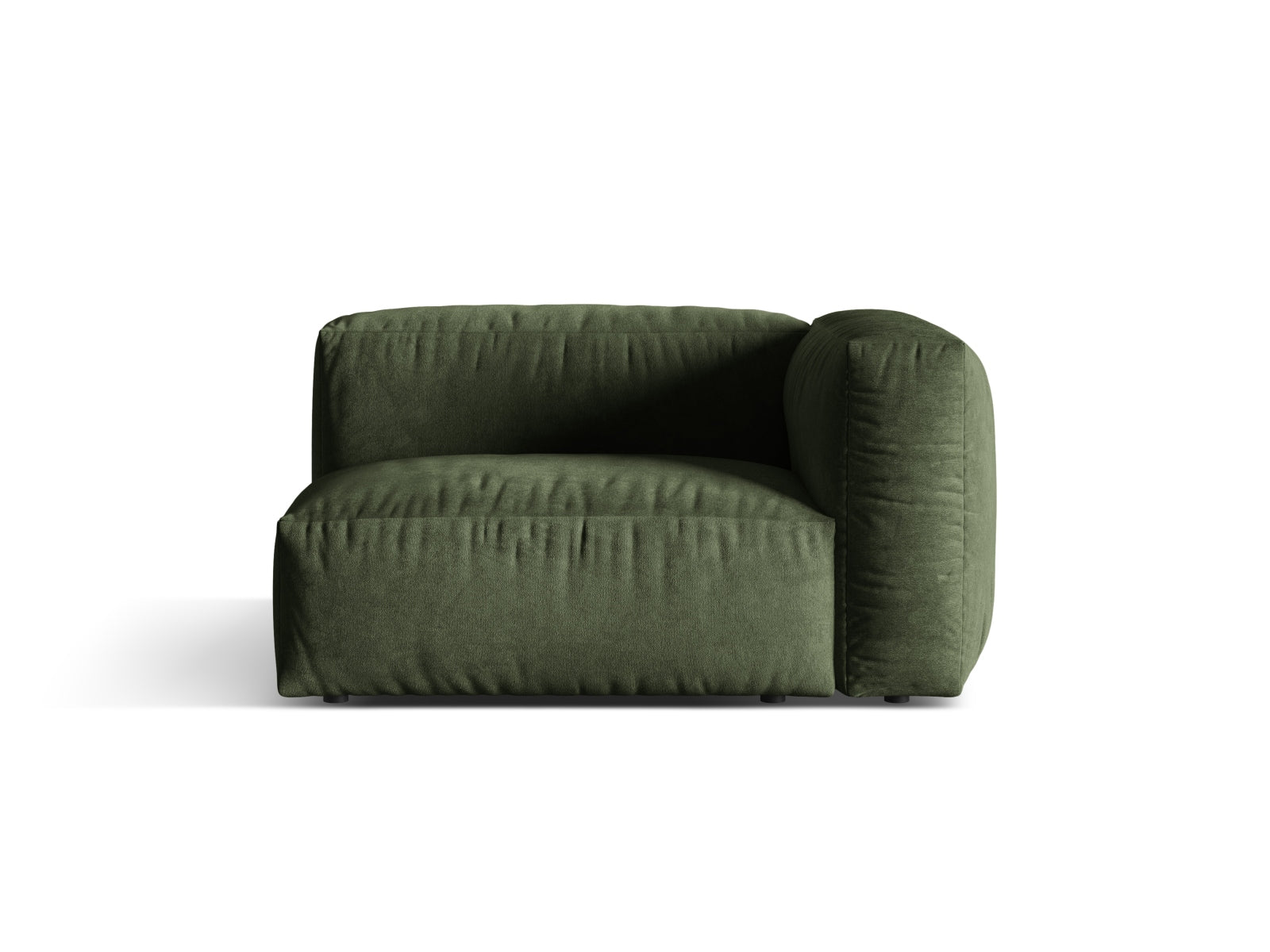 Martina Velour Modul rechts 1 Sitzer in Green-Vogue präsentiert im Onlineshop von KAQTU Design AG. Modulares Sofa ist von Micadoni