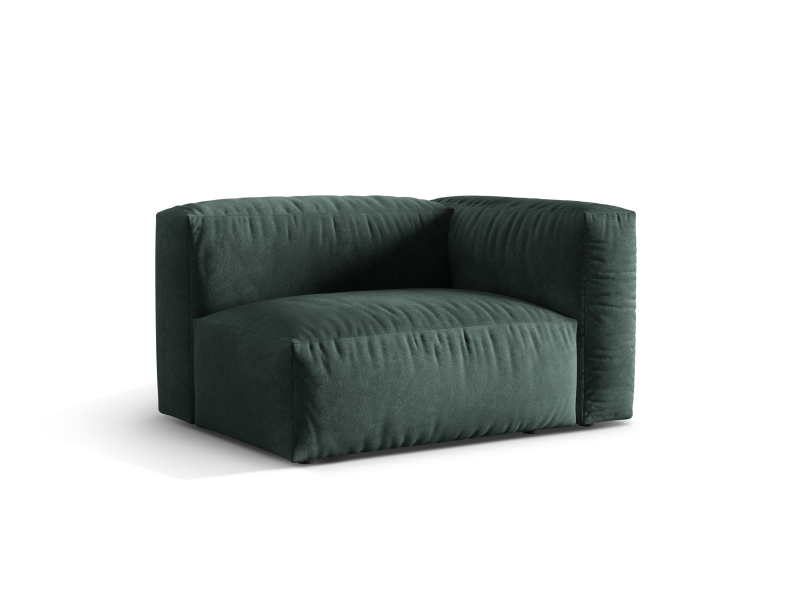 Elegantes Martina Modul rechts 1 Sitzer in Petrol-Vogue, Teil des modularen Sofas von Micadoni, ideal für stilvolle Wohnräume.