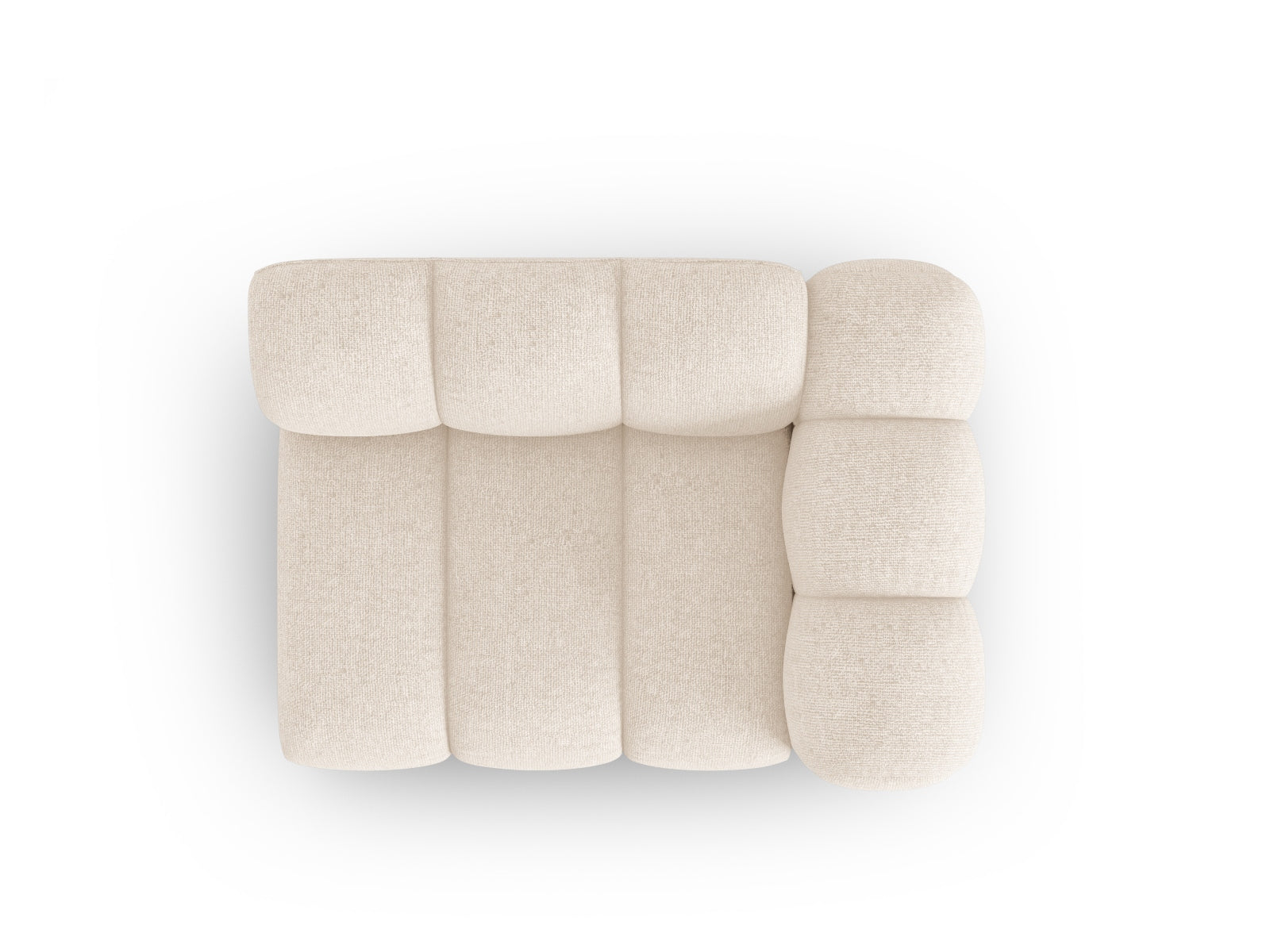 Lupine Modul rechts 1 Sitzer in Light Beige präsentiert im Onlineshop von KAQTU Design AG. Modulares Sofa ist von Micadoni