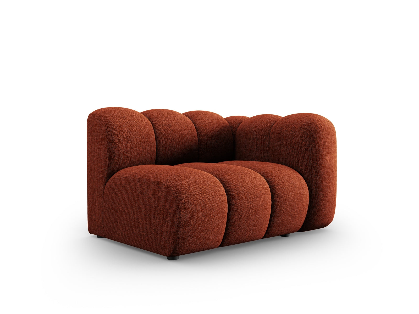 Lupine Modul rechts 1 Sitzer in Terracotta präsentiert im Onlineshop von KAQTU Design AG. Modulares Sofa ist von Micadoni