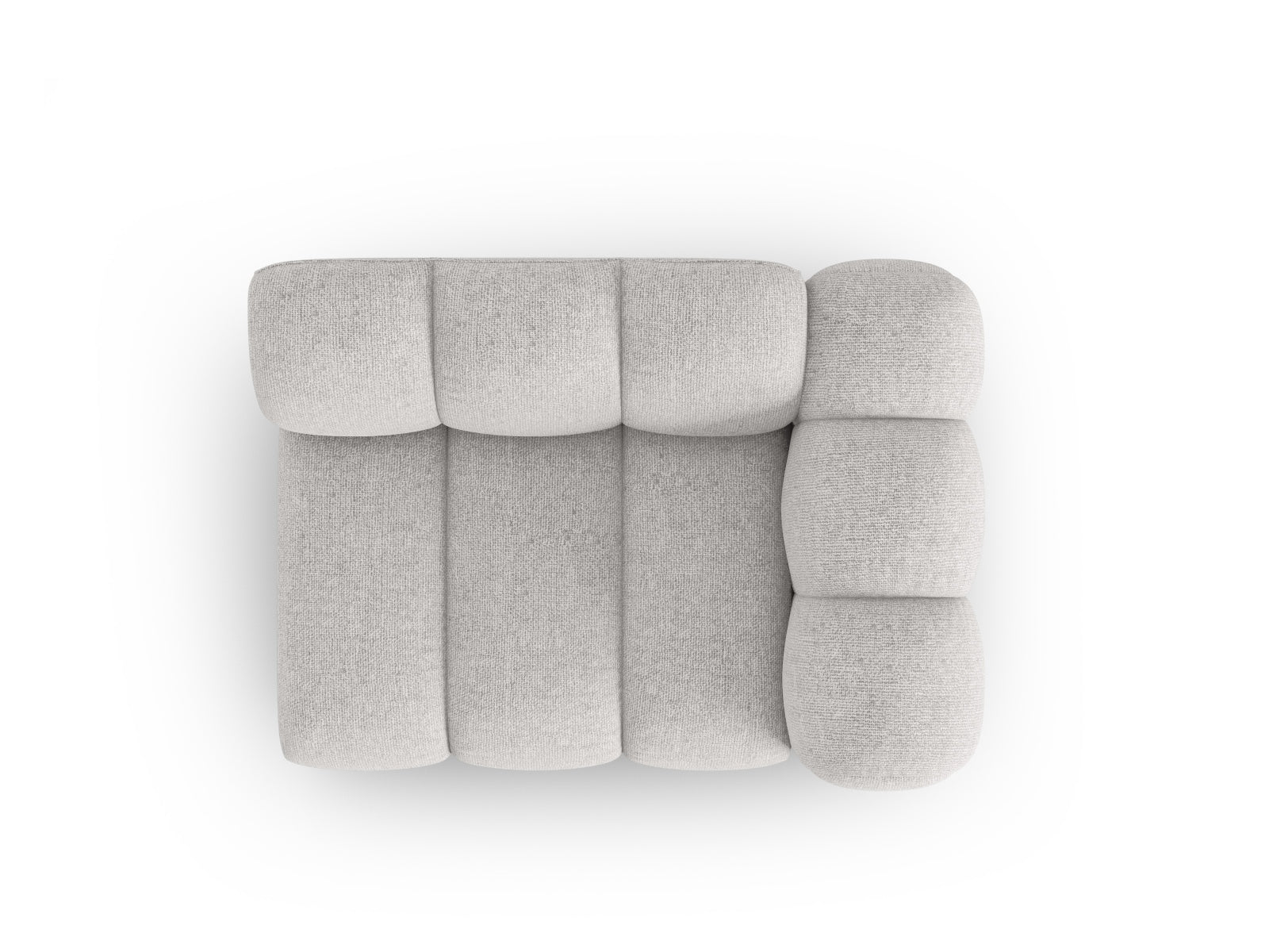 Lupine Modul rechts 1 Sitzer in Light Grey präsentiert im Onlineshop von KAQTU Design AG. Modulares Sofa ist von Micadoni