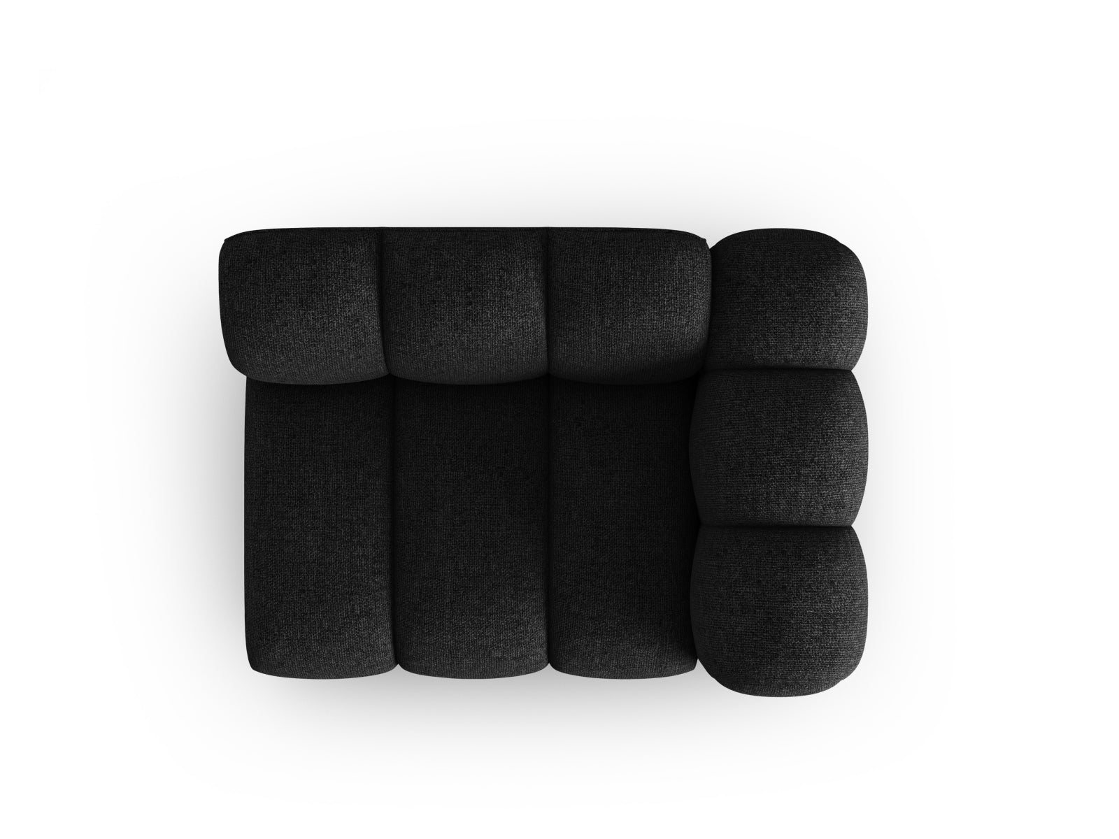 Lupine Modul rechts 1 Sitzer in Black präsentiert im Onlineshop von KAQTU Design AG. Modulares Sofa ist von Micadoni