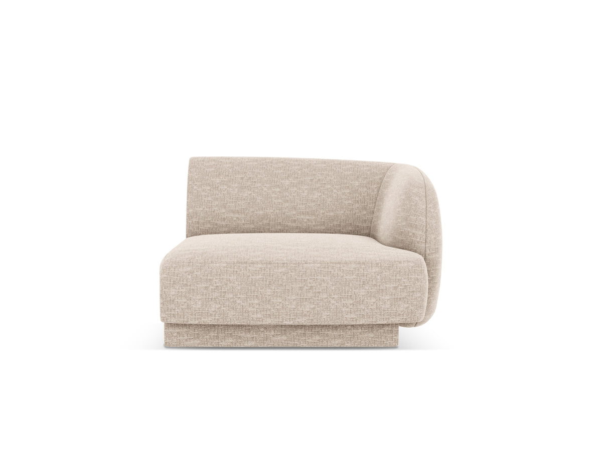 Miley Modul rechts 1 Sitzer in Beige-Haga präsentiert im Onlineshop von KAQTU Design AG. Modulares Sofa ist von Micadoni