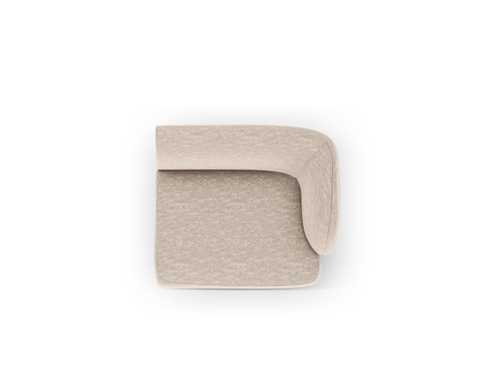 Miley Modul rechts 1 Sitzer in Beige präsentiert im Onlineshop von KAQTU Design AG. Modulares Sofa ist von Micadoni