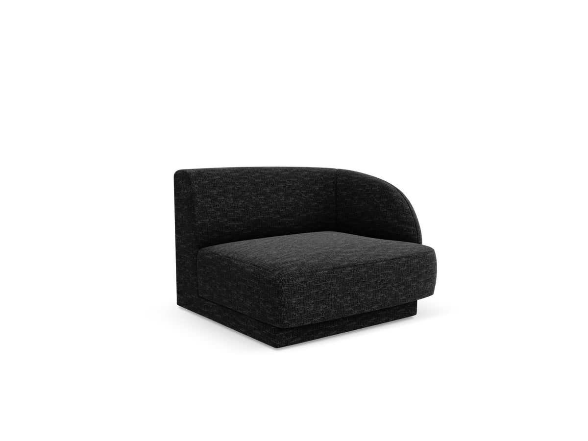 Miley Modul rechts 1 Sitzer in Black-Haga präsentiert im Onlineshop von KAQTU Design AG. Modulares Sofa ist von Micadoni