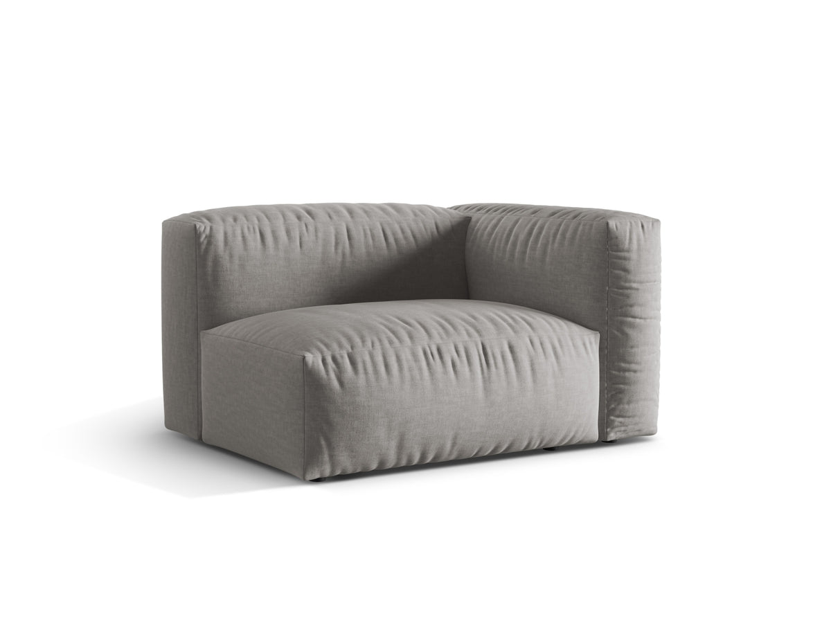 Martina Modul rechts 1 Sitzer in Light Grey-Boston präsentiert im Onlineshop von KAQTU Design AG. Modulares Sofa ist von Micadoni