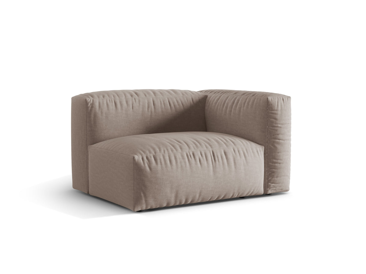 Martina Modul rechts 1 Sitzer in Dark Beige-Boston präsentiert im Onlineshop von KAQTU Design AG. Modulares Sofa ist von Micadoni