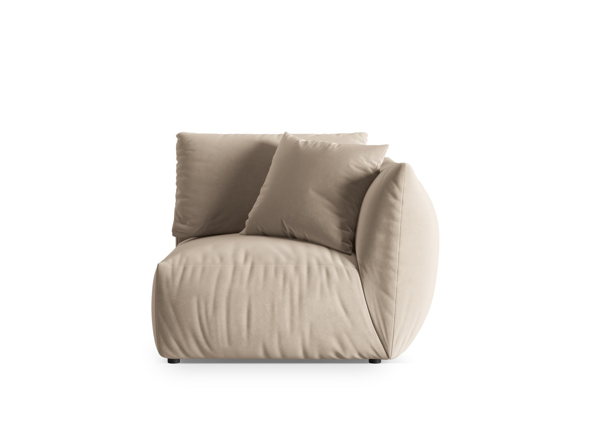 Chris Velour Modul rechts 1 Sitzer in Ecru-Casino präsentiert im Onlineshop von KAQTU Design AG. Modulares Sofa ist von Micadoni