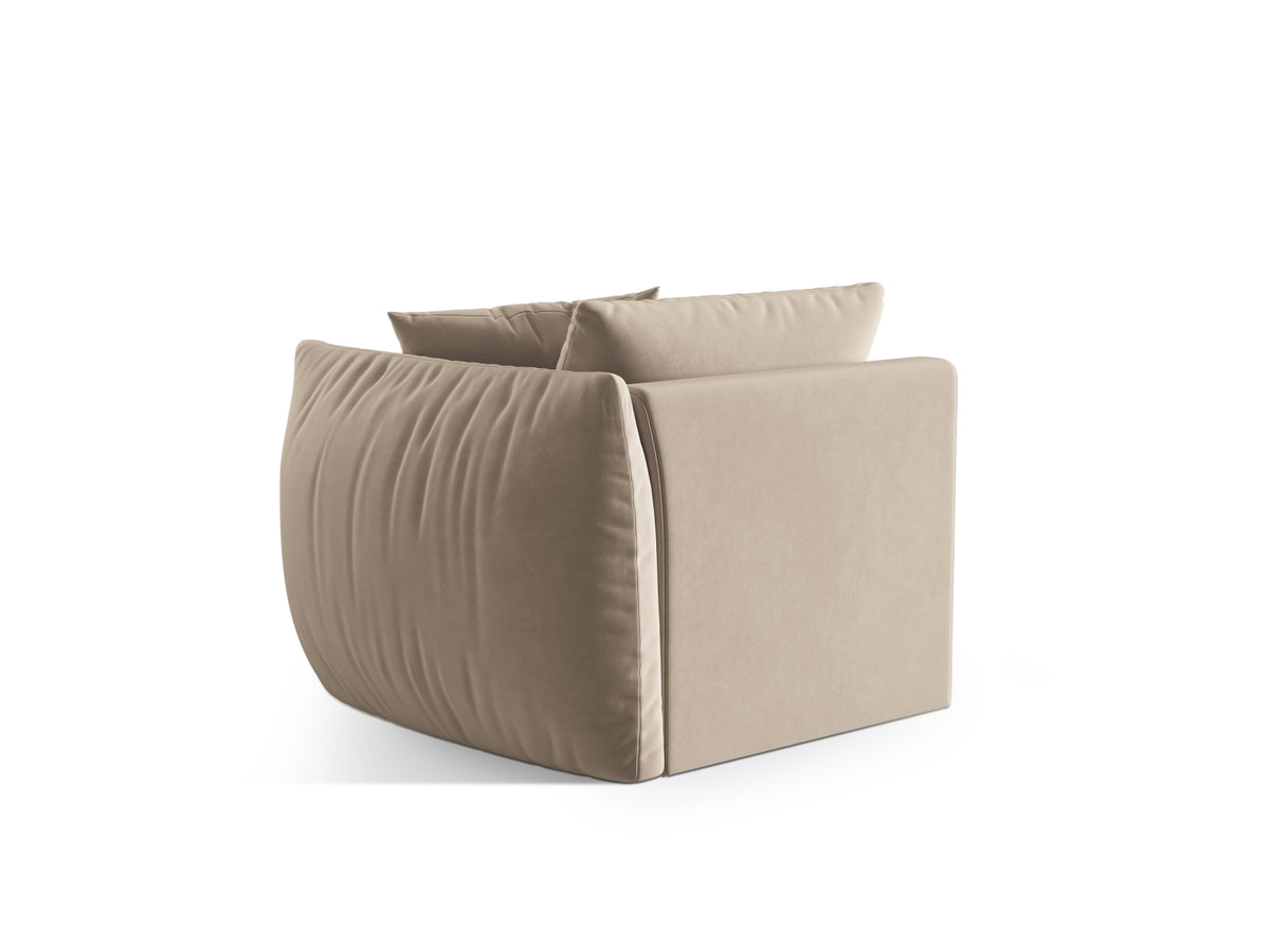 Chris Velour Modul rechts 1 Sitzer in Ecru-Casino präsentiert im Onlineshop von KAQTU Design AG. Modulares Sofa ist von Micadoni
