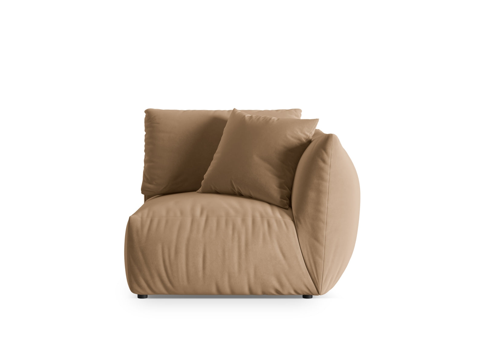 Chris Velour Modul rechts 1 Sitzer in Sand präsentiert im Onlineshop von KAQTU Design AG. Modulares Sofa ist von Micadoni