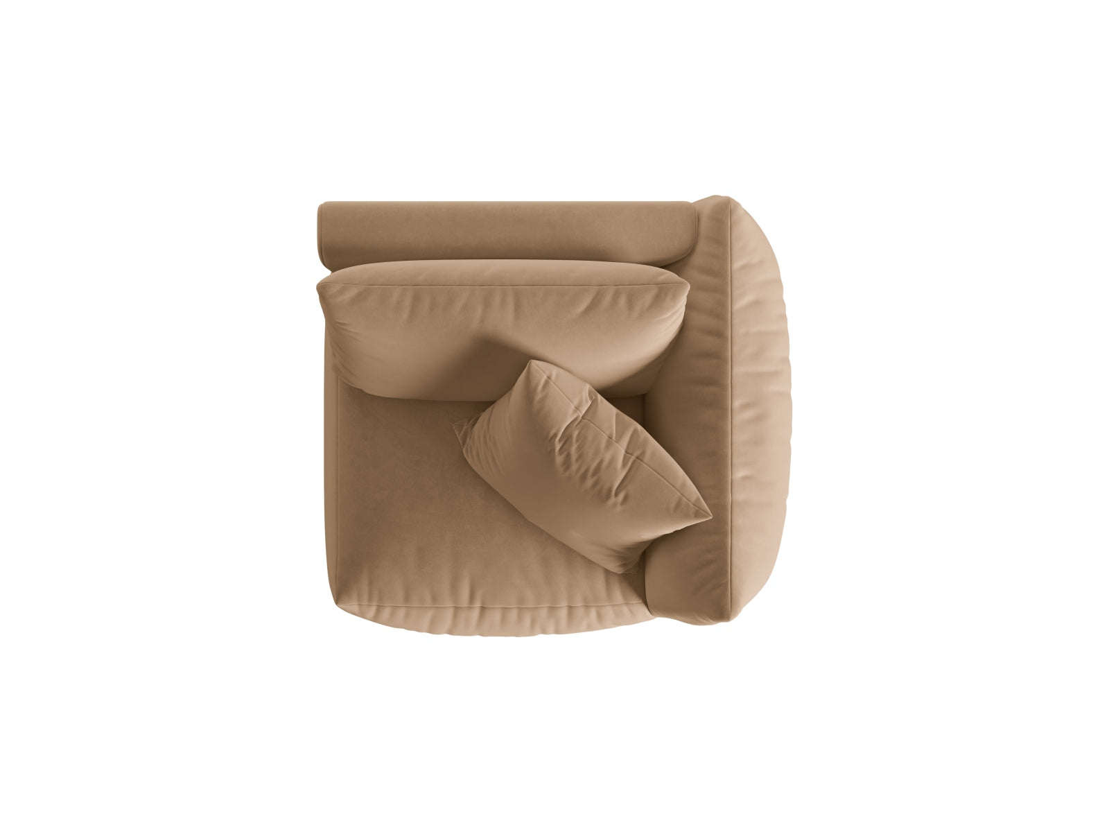Elegantes Chris Velour Modul 1 Sitzer in Sand-Casino, ideal für stilvolle Wohnräume und entspannte Atmosphäre.