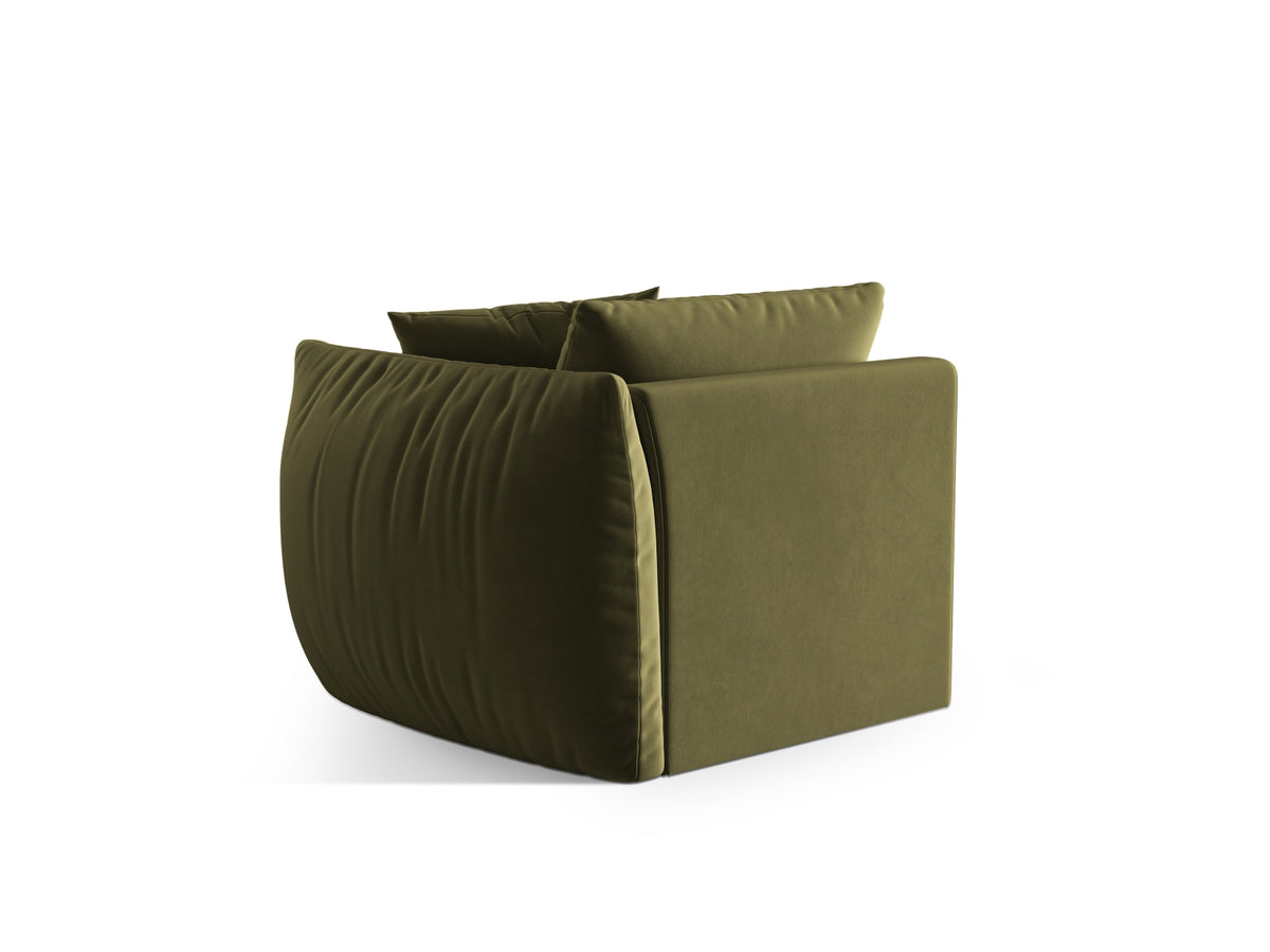 Chris Velour Modul rechts 1 Sitzer in Light Green-Casino präsentiert im Onlineshop von KAQTU Design AG. Modulares Sofa ist von Micadoni