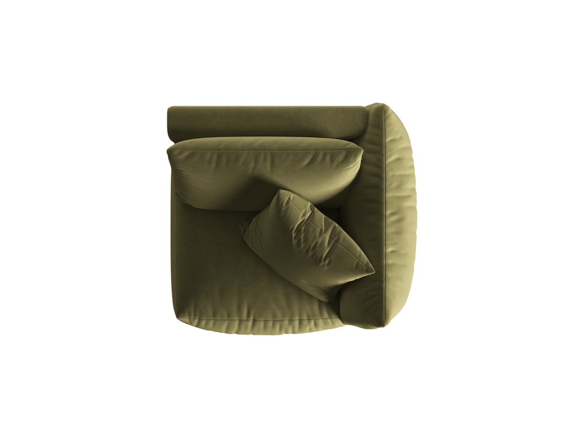 Chris Velour Modul rechts 1 Sitzer in Light Green-Casino präsentiert im Onlineshop von KAQTU Design AG. Modulares Sofa ist von Micadoni